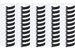 CUSROS Lot de 50 sangles de fixation pour filet de but de football avec bande de fixation, sangles autocollantes pour poteaux de but de football, réutilisables, taille compacte, portable, facile à installer