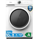 Midea Washing Machine 10 kg Front Load 1950W, 1400 rpm with Inverter Motor - Washing Machines with 15 Programmes and Healthgu