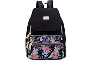 YANAIER Damen Rucksack Wasserdichte Nylon Schultaschen Leichtgewicht Reiserucksack Rucksackhandtasche Daypack für Alltag Büro Schule Shopper Lavendel
