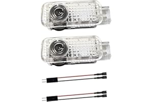 Krewua 2 PCS car door lights, car door logo projector lights for A1/A3/A4/A5/A6/A7/A8/Q2/Q3/Q5/Q7/Q8/TT/R8, very nice gift