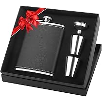 Petaca De Acero Inoxidable Con Embudo - 150 Ml (5 Oz), Con Brillantes, Ideal Para Regalo