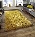Produktbild Think Rugs Langflor-Teppich, Polar, handgetuftet, Dicke 8,5 cm, Shaggy Teppich, groß, weich, verschiedene Farben und Größen, gelb, 80 x 150 cm