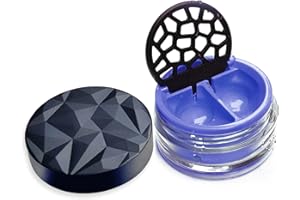 Lensbix Kontaktlinsenbehälter Geometric. Erwachsenes Accessoire mit futuristischem 3D Deckeldesign. Das stilvolle Geschenk für alle die gerne Linsen tragen. (No31 blau)