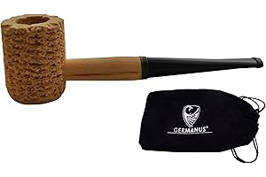 GERMANUS Original Corncob Pipe – Regular, recto, Sailor incl. Pipebag
