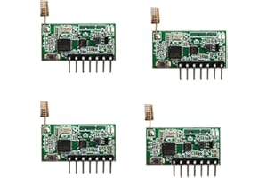 QIACHIP Modulo trasmettitore e ricevitore RF 868 mhz Wireless 4 Channel Output Link Kit Set con codice di apprendimento 1527 per telecomando (RX480E-868 x 4)