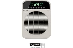 Taurus Alpatec Factor Connect - Radiateur céramique 2000W, intelligent avec wifi contrôlable par la voix, 2 intensités, ventilateur, thermostat, minuterie, mode ECO, silencieux, affichage digital