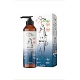 VitaCure Fish Oil 200ml - Kedi ve K&ouml;pek - Omega 3 ve 6 İ&ccedil;eren, Deri, T&uuml;y ve Kalp Sağlığına Destek Balık Yağı