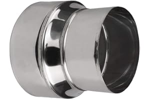 ARMAR TRADING LTD Acero Inoxidable Estufa Tubo Reductor Tubo Conector Tiro de Chimenea Forro Adaptador - Ø180mm / Ø80mm