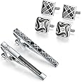UJOY Cufflinks & Tie Clips Set