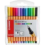 STABILO Point 88 Fineliner Pens 8 Assorted Pastel India - View #2