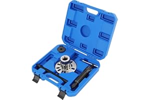 XIGNER 10T Hydraulischer Radlager Abzieher Werkzeug Satz Ausdrücker Satz für Antriebswellen KFZ Radnaben abziehen für 4- oder 5-Loch-Radnaben mit einem Lochkreis von 96-125 mm Blau