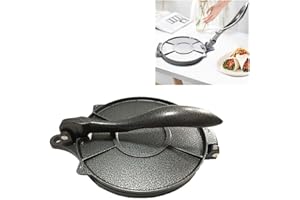 WSRRDRECVHi Prensa de tortilla de 8 pulgadas, máquina de tortilla de hierro fundido, herramienta para hornear tortillas de maíz, prensa de tortilla de harina de grosor, máquina prensadora de tortilla