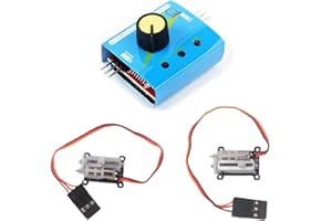 Wishiot 2 pz Piccolo 1.5g servo Micro Lineare Digitale Servo Leggero Mini Formato per Aerei Interni Piccolo Aereo RC con 3CH Digital Multi Servo Tester