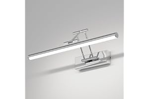 Klighten LED lustro światło łazienka 40cm, obrotowe lustro światła lustro do łazienki IP44, lustro światło łazienka 12W 970 LM, LED lustro światła łazienka lustro łazienkowe, zimna biel 5500K