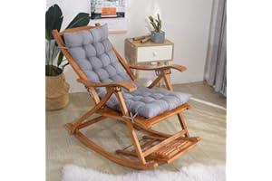 XFXDBT Coussin De Chaise Longue Soutien du Haut du Dos,épais Extra Large Coussin De Fauteuil Relax Coussin Bain De Soleil Rocking Chair Coussin Jardin Coussin-Gris 40x110cm
