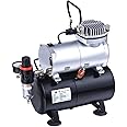 Elephant Single-Piston 3 liter Single Cylinder Air Compressor (AS-186) For use Makeup Cake, Decorating Tattoo, Face Body Painting Airbrushing