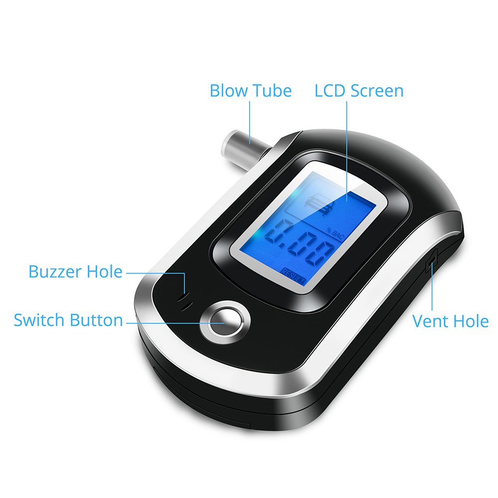 Alcohol-Tester-20-Pcs-MouthpiecesVicTsing-Breathalyzer-Digital-Breath-Analyzer-with-Semi-conductor-Sensor-Large-Digital-LCD-Display-Blue-Background-Light-Great-for-Night-Reading