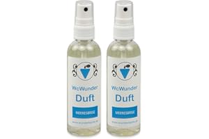 ‎WCWUNDER WcWunder WC Pure Toilettenduft, Toilettenparfüm, Geruchsblocker PET-Flasche (Meeresbrise, 2 x 100ml)