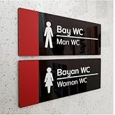 Kırmızı Detaylı Wc Y&ouml;nlendirme Seti