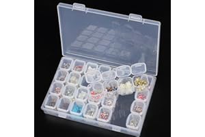 Healthy clubs Cheerfulus réglable 28 fentes en plastique transparent pour nail art outils de décoration conteneur bijoux affichage diamant peinture accessoire boîte de rangement organisateur