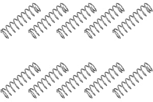 QUARKZMAN 10 Stück 304 Edelstahl Druckfeder 1 mm Drahtdurch. 8 mm Außendurch. 30 mm Länge Silber Spiralfeder Metall Federn Set, Mechanische Druckfedern für Geräte Ersatz Reparatur