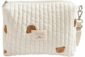 Rmeet Organizer universale per passeggino per bambino, mini borse per il cambio bebè, borsa per il cambio Essentials, borsa per passeggino con cerniera, colore: Bianco