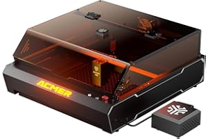 ACMER P3 24W Incisore Laser, Macchina Taglio Laser Chiusa con Air Assist, Fotocamera HD Integrata, Laser Engraver su Legno, Metallo, Acrilico, Pelle, Area di Lavoro 400 x 400 mm