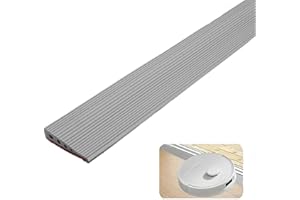 BRIMOREA Rampa per soglia in gomma, 8 x 2 x 90 cm, in PVC, per soglia di transizione, autoadesiva, per sedia a rotelle, passeggini, deambulatori e scooter, grigio