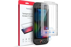 TRANSNOVO 2 Pezzi Vetro Temperato Pellicola Protettiva Schermo Antiriflesso Accessori Compatible con Nintendo Switch 2(2025) (con set di ausilio al posizionamento automatico)
