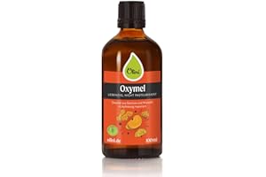 ‎OLINI OLINI Oxymel Würziger Sirup Gegen Erkältungen und Infektionen auf Basis von Knoblauch Zwiebeln Meerrettich Ingwer in Apfelessig Wärmt Feuriger Apfelwein Komposition aus 5 Kräutern 100 ml