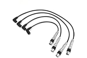 Hoypeyfiy 4er-Pack 03F905409C Zündkabel-Set, Ersatzteil für A1, A3, Ersatz für Seat Ibiza, Ersatz für Skoda Fabia 2010-2015, Ersetzt 03F905430E, 06F905430F
