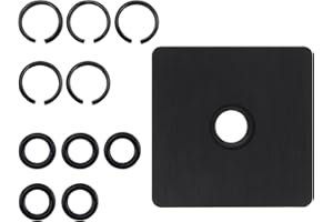 MEFONKOU Fits for Milwaukee 3/8" Impact Retaining Clip Ring with O-Ring Impact Socket Retainer Ring Electric Wrench Air Wrench with Anvil Retaining Ring Install Tool（5 sets）