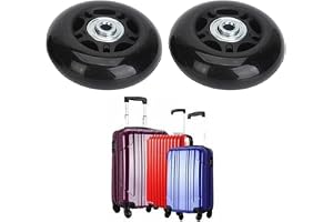 2 stycken resväska hjul ersättning 56 mm/64 mm/68 mm/70 mm PU gummi svart bagage hjul universella bärbara bagagehjul reservhj