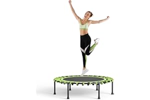 The Fellie Rebounder Trampoline pour adultes 101,6 cm/121,9 cm Mini trampoline intérieur extérieur Fitness Trampolines Petit rebond élastique pour exercice d'entraînement