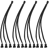 Netspower 4 Pin PWM Lüfter Lüfterteiler Verlängerungskabel Schwarz Splitter Kabel Lüfterkabel und Adapter, PC Computer Ventil