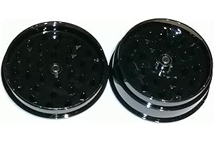 JOY STORE Macinino per spezie e tabacco. Grinder in plastica per tritare tabacco e qualsiasi spezia. (40mm). (Nero)