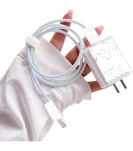 DiyGody Ladekabel-Schutz Set Mit Blumenmuster - Schützt Dein IPhone Kabel