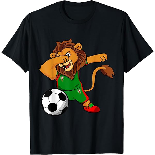 T-shirt Lion Du Maroc Numéro 10 - Couleurs Rouge Et Verte - Supporteur Football - Homme, Femme, Enfant - 3