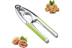JOCXZI Professional Nutcracker, Green Nutcracker, Walnut Cracker, with Good Power Transmission, with Non-Slip Handle, Stainless Steel, Heavy Shell Cracker, Seafood Cracker, Walnut Opener Tool