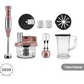 Karaca Mastermaid Prosteel 2500W 6 Bı&ccedil;aklı Uzun Blender Ayaklı Cam Mutfak Robotu, Rosegold