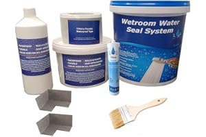 Nassboards Waterproof Tanking Kit System WSK for Wetrooms, Bathrooms, Kitchens and Waterproofing – Perfect for Wet Zones, Tiling Showers, Preventing Moisture – 5m Complete Tanking Kit