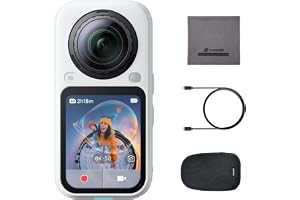 Insta360 X6 Arctic White - 8K 360 Camera with 1/1.1'' Sensors | Action Camera, Dual Custom Square 1/1.1" Sensors, Triple AI C