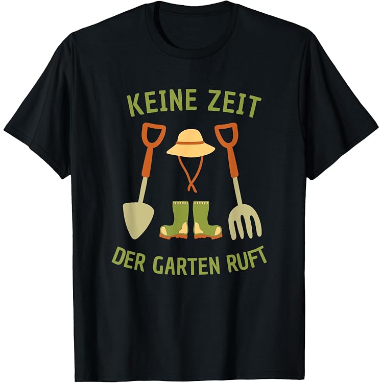 Baddery Garten & Wander T-Shirt Für Herren – Baumwolle, Schweres Gewebe, Mit Natur-Motiv