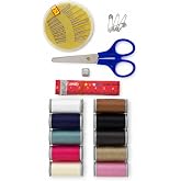Promosyonca Temel Dikiş Seti, 10 Renkli İplik Makarası, Makas, İğne ve Mezura İ&ccedil;eren Mini Set