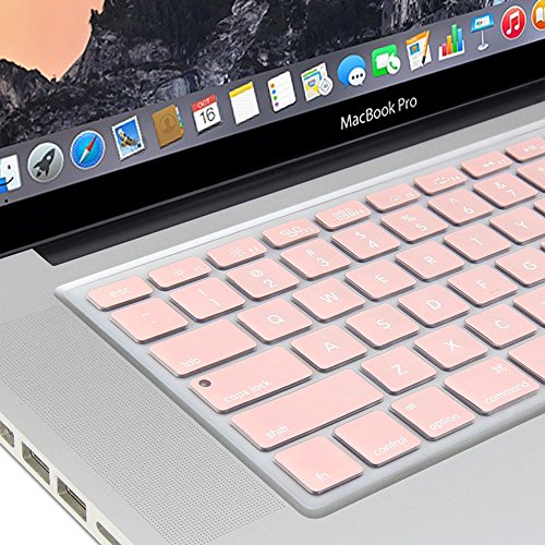 GMYLE Baby-Rosa Silikon Tastatur Cover für Macbook Air Pro 13 15 15 Pro Retina 17 US-Modell