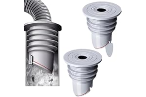 Hhaoysogd Waschmaschinen Rohrdichtung, 2 Stück 35-40mm Grau Washing Machine Drain Hose Seal mit Verschlusskappe, Silikon Abflussrohrdichtung, Abflussrohrdichtung Deodorant für Zuhause Küche Bad