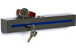 ‎BUCHENBUSCH URBAN DESIGN Buchenbusch urban design Schlüsselbrett mit Ablage aus Beton Dark Edition 33x6x5 cm, Schlüsselboard Wand, Schlüsselaufbewahrung Flur, Petrol