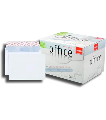 500 Enveloppes Blanches Format C6 - 114x162 Mm - Autoadhésives - Papier 80g FSC