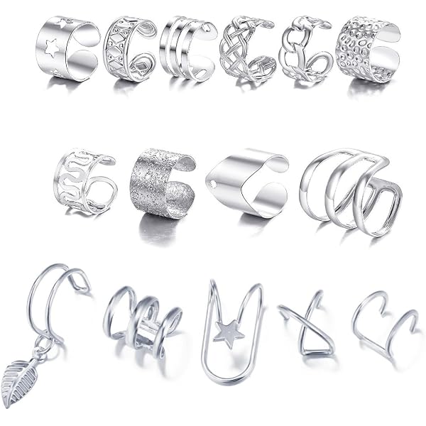 2 Paires De Manchettes D'oreilles Sans Perçage - Style Fée, élégantes, En Alliage, Pour Toutes Les Occasions