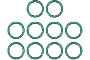sourcing map Joints Toriques en Caoutchouc Fluoré 16mm OD 12mm ID 2mm Largeur FKM Joint Étanchéité pour Machines Plomberie Vert 10Pcs